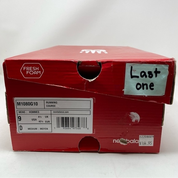 New Balance Fresh Foam 1080v10 Men Running Shoe Summer Fog, Neo Crimson M1080G10 - Picture 7 of 7